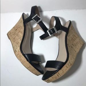 Charles By Charles David Black Wedges size 9
